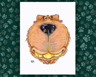 Golden Retriever Art Print - The Goodest Pups Series - Arte dibujado a mano - Perros / Cachorros / Animales / Arte amante de los perros