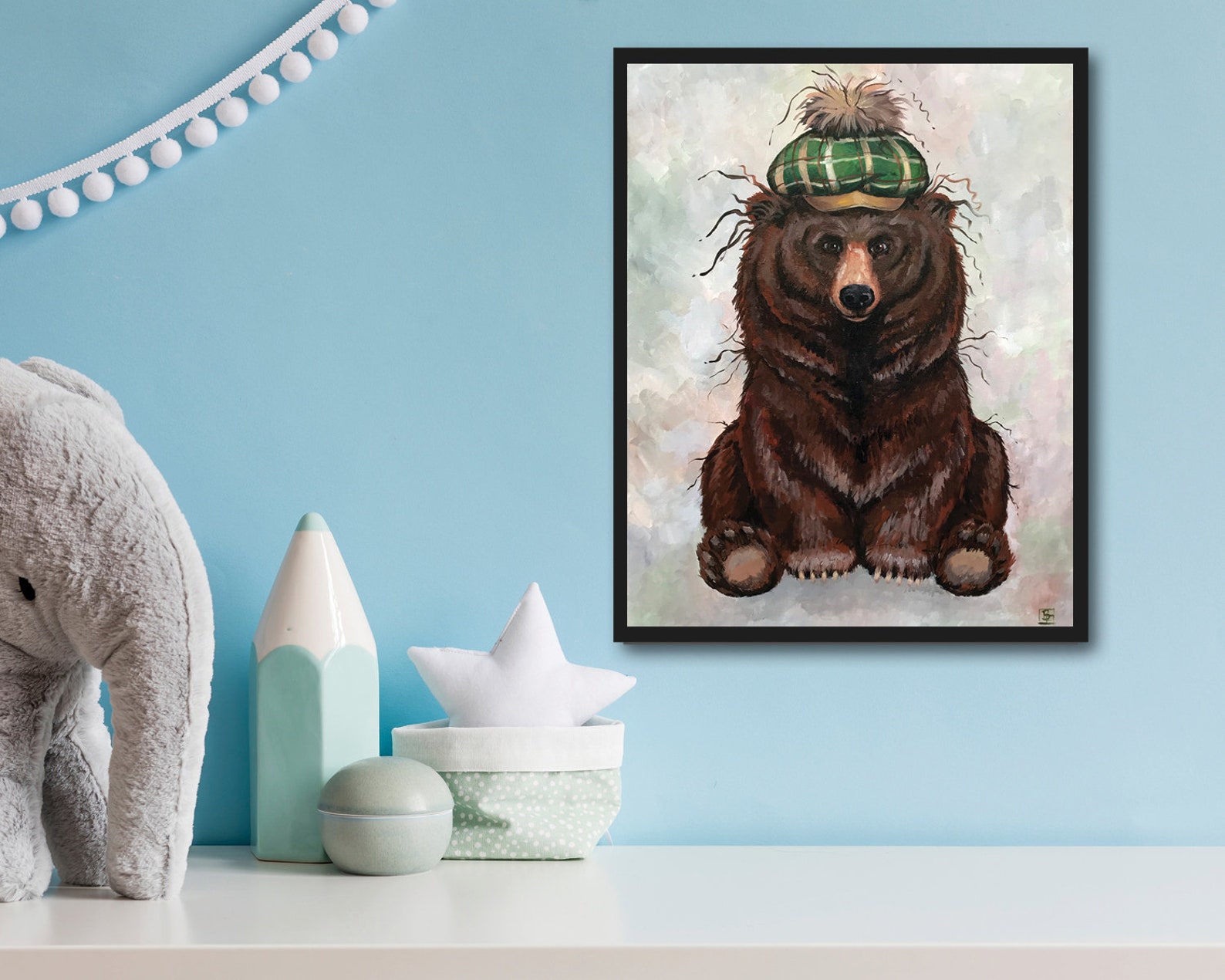 A Gentleman Bear Fine Art Print Hand Painted Art Animal - Etsy