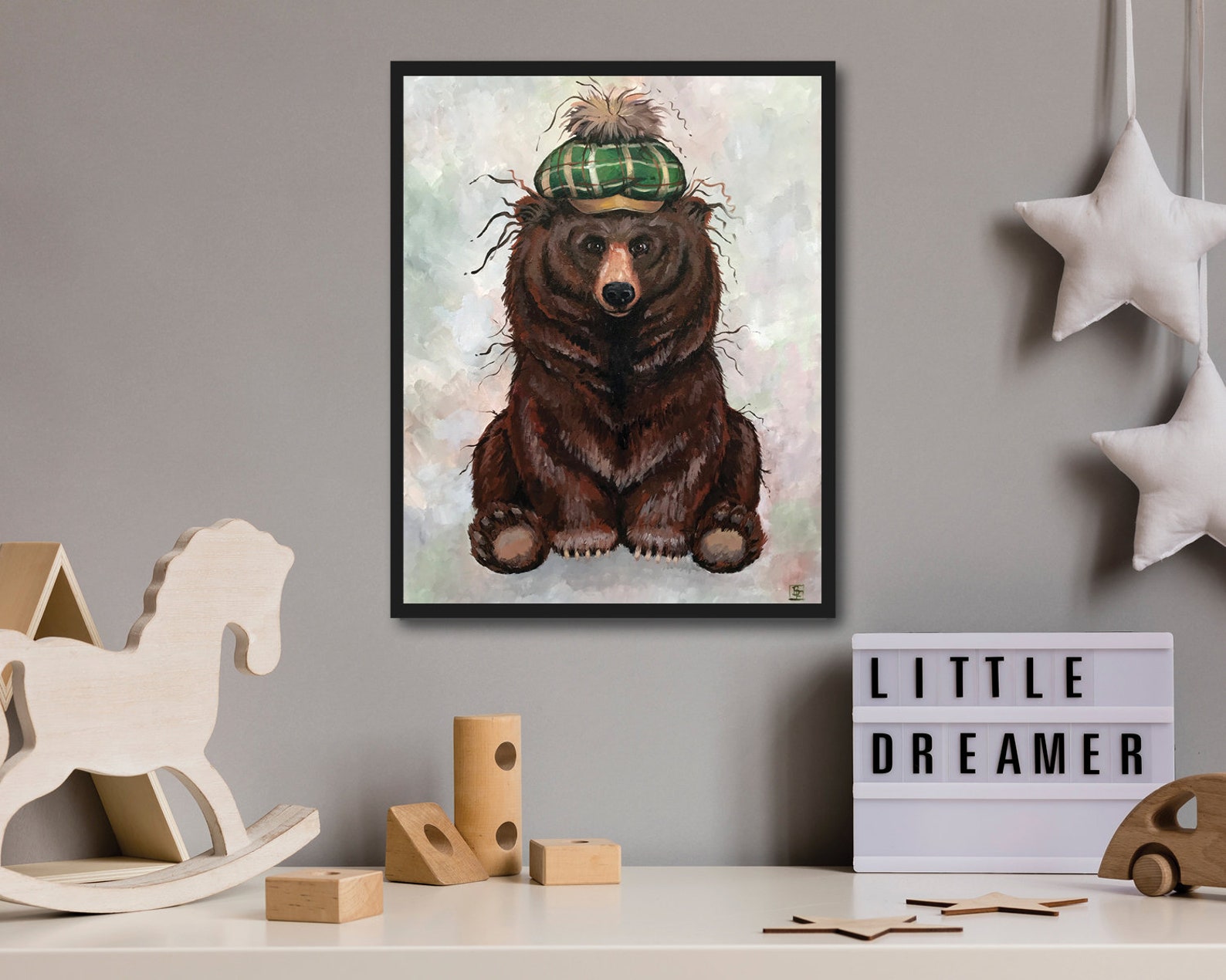 A Gentleman Bear Fine Art Print Hand Painted Art Animal - Etsy