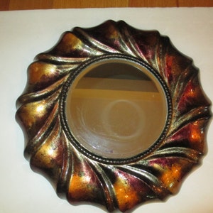 RETRO DECO LOOK Mirror, 1960s Mirror, Metallic Look Retro Mirror, Art Decor Mirror, Vintage Mirror, Retro Decor,