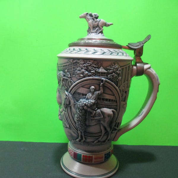 AVON WINNERS CIRCLE Stein 1992, Avon Horse Stein, Avon Collectible, Avon Collectible Stein 1992, Avon Stein Made in Brazil, Horse Decor