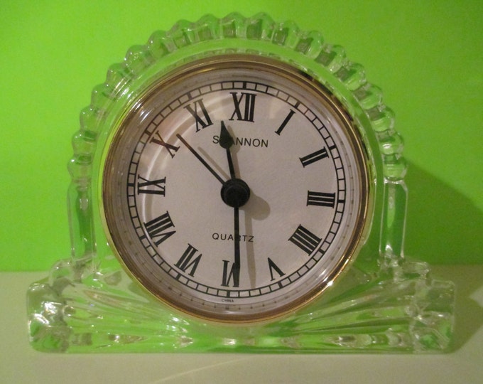 SHANNON CRYSTAL QUARTZ Mantle Clock, Shannon Crystal Clock, Shannon