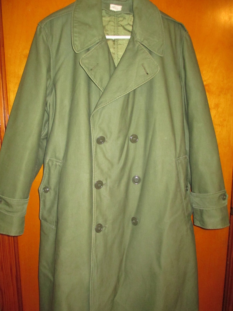 1950s US MILITARY COAT, Vintage Army Coat, Vintage Military Overcoat