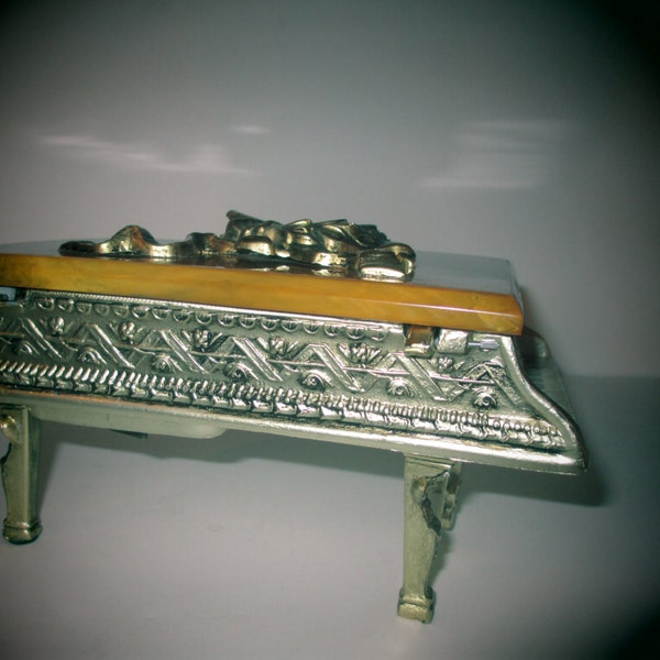 Piano Music Box - 1940's Swiss Made Grand Piano - Plays Moon River