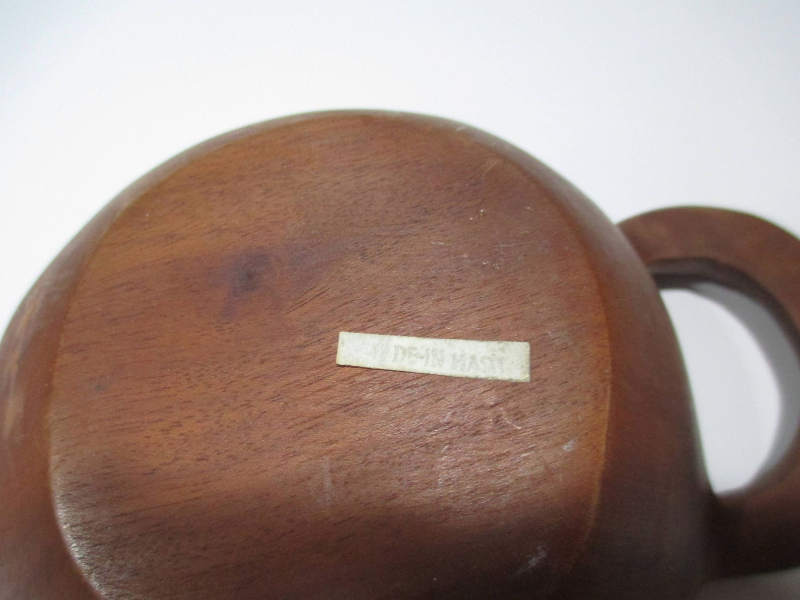 WOOD BOWL With HANDLE, Wood Cup With Handle, Wood Decor, Wood Folk Art