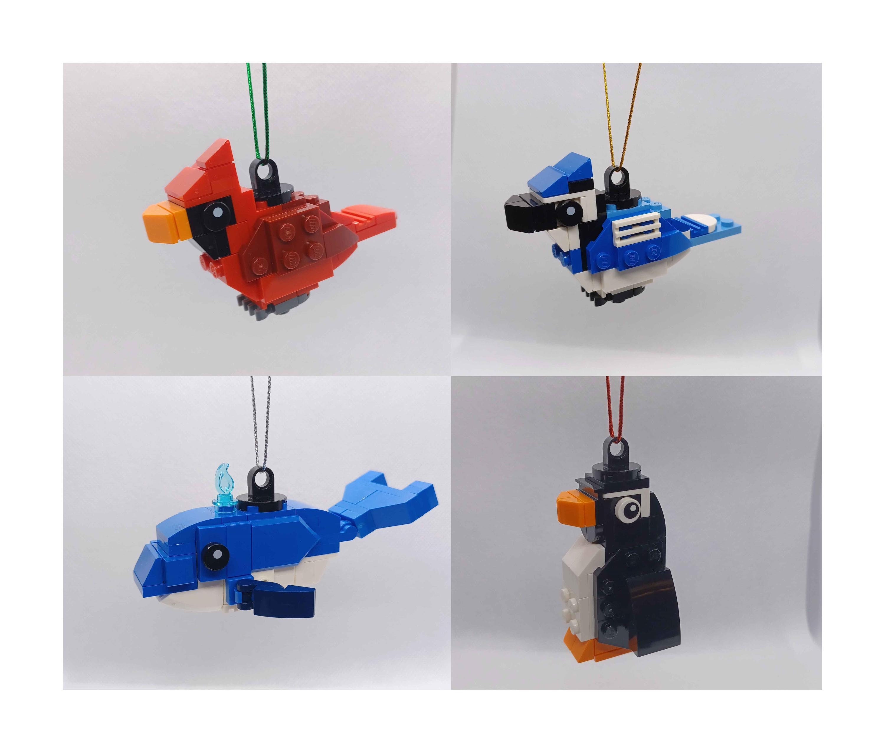 Series 1 Holiday Christmas Tree Ornaments Lego-moc/models | Red