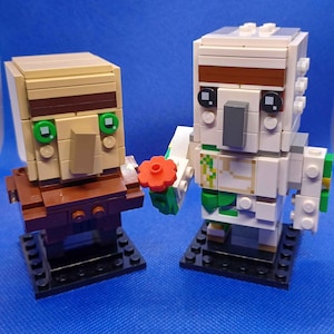 Iron Golem and Villager Custom Brickheadz Minecraft-inspired LEGO-MOC/models