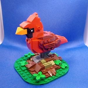 Custom American Red Cardinal Backyard Vögel LEGO-MOC / Modell