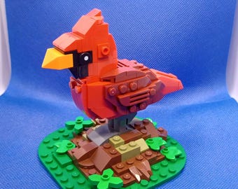 Custom American Red Cardinal Backyard Birds LEGO-MOC/model