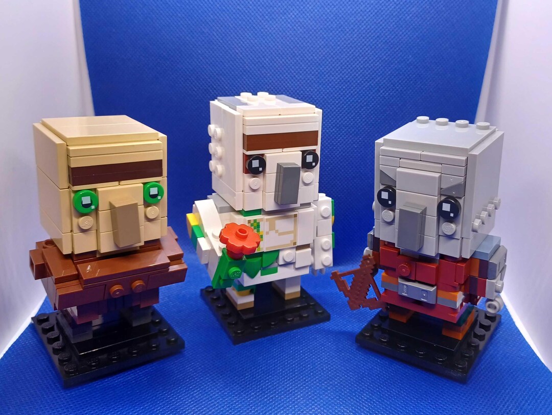 Iron Golem/ Villager/ Pillager Custom Brickheadz Minecraft