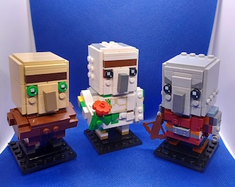 Iron Golem/ Villager/ Pillager Custom Brickheadz Minecraft-geïnspireerde LEGO-MOC/modellen