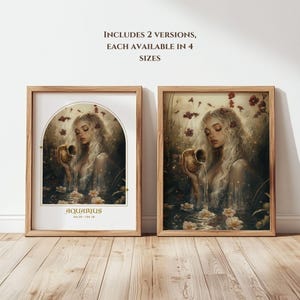Wassermann Göttin Sternzeichen Kunst, Astrologie Wanddekoration, Sternzeichen Poster, mystisch spirituelle Heimat, göttlich weiblich, himmlisch Digitaldruck