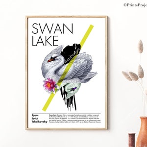 Swan Lake Ballet Poster: Ballerina Studio Decor (Digital Download)