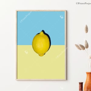 Lemon Photography Print: Modern Kitchen Wall Art (Digital Download)