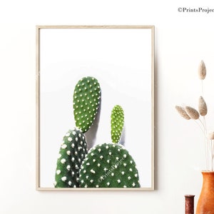 Cactus Print, Succulent Wall Art, Bohemian Decor, Tropical Poster, Affiche Cactus, Downloadable Prints, Modern Minimalist, Botanical Prints image 1