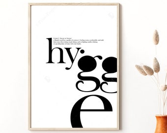 Hygge Definition Print: Danish Modern Typography (Digital Download)