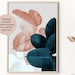 Tt reviewed Blush Pink Leaves, Above Bed Wall Art, Wedding Gift, Blue Plant Print, Botanical Poster, Tropical Leaf, Digital Print Download Printable Art