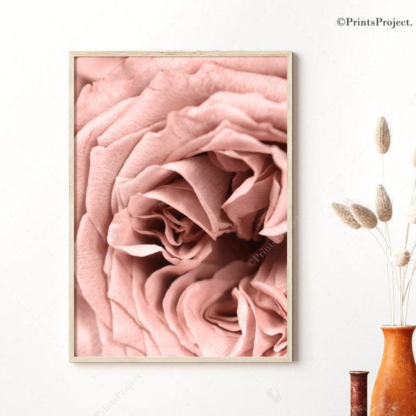 Blush Pink Floral Wall Art Peony Printable Poster Above Bed Art Peony Digital Download Print Flower Boho Decor Botanical Photography Roses