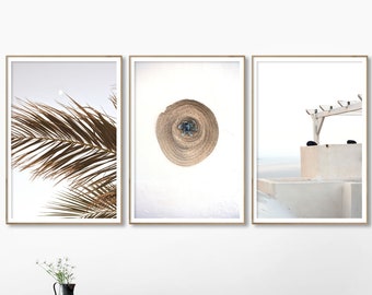 Tropical Palm Leaves Photography Print Set: Minimalist Wall Art (Digital Download)