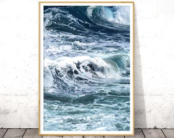 aerial ocean print wave