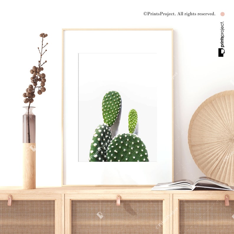 Cactus Print, Succulent Wall Art, Bohemian Decor, Tropical Poster, Affiche Cactus, Downloadable Prints, Modern Minimalist, Botanical Prints image 2
