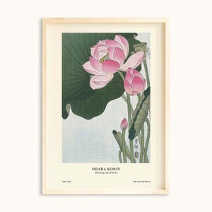 Ohara Koson Lotus Flower Print: Japanese Vintage Wall Art (Digital Download)