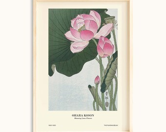 Ohara Koson Lotus Flower Print: Japanese Vintage Wall Art (Digital Download)