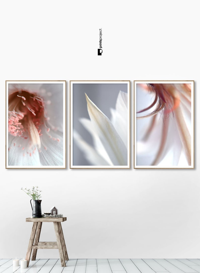 Set of 3 Prints for a Bedroom 3 Piece Wall Art Floral Etsy