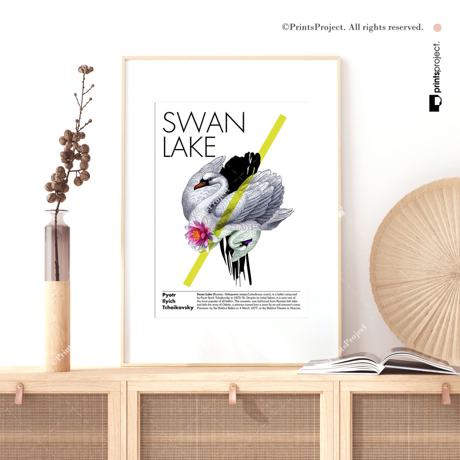 Ballet Poster Swan Lake Wall Art Dance Teacher Gift Studio Etsy
