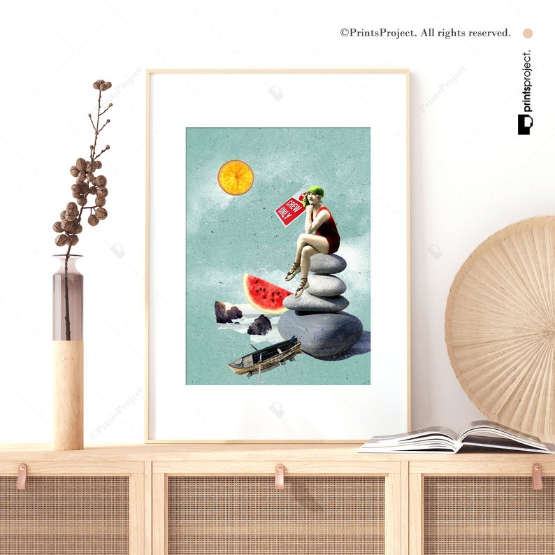 Surrealism Bathroom Wall Art Funny Gifts Nautical Decor Etsy