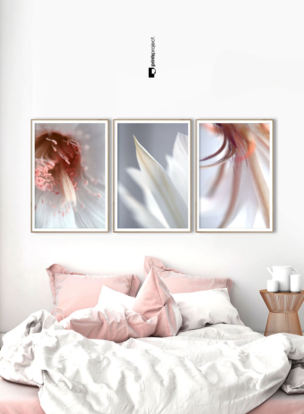 Set of 3 Prints for a Bedroom 3 Piece Wall Art Floral | Etsy