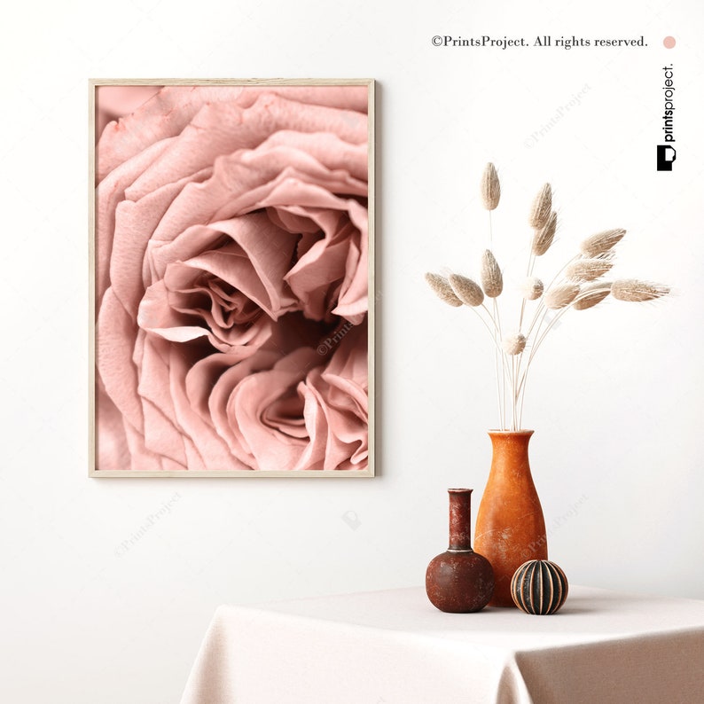 Pink Set of Wall Art Flower Photography Prints Download Etsy