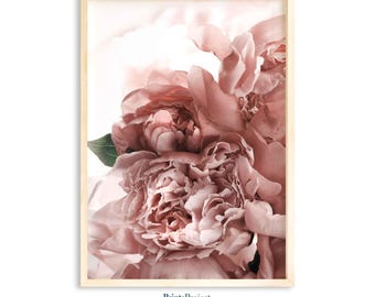 Blush Pink Peony Print: Boho Floral Photography (Digital Print)