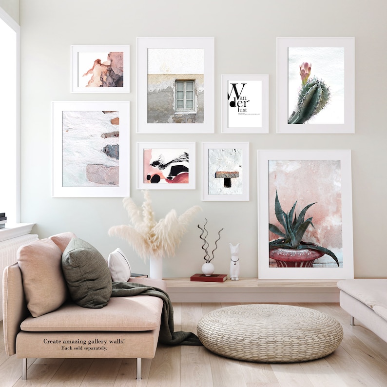 Neutral Wall Art Above Bed Art Digital Print Modern Etsy