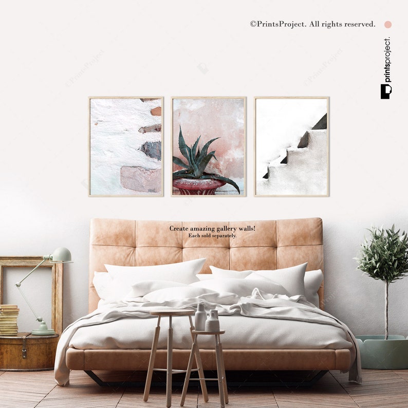 Neutral Wall Art Above Bed Art Digital Print Modern Etsy