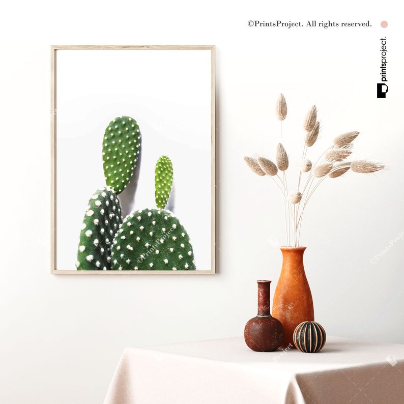 Cactus Print, Succulent Wall Art, Bohemian Decor, Tropical Poster, Affiche Cactus, Downloadable Prints, Modern Minimalist, Botanical Prints image 1