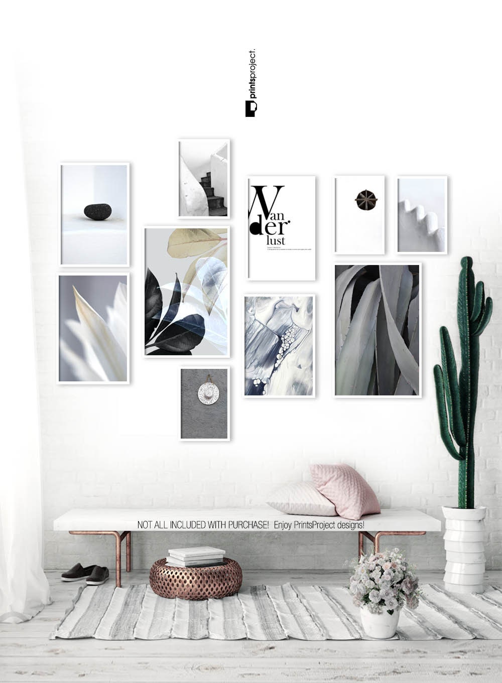 Set of 3 Wall Art Prints Living Room Decor Soft Grey | Etsy