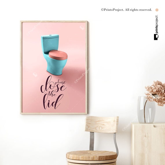 Funny Bathroom Art Close the Lid Pink Bathroom Decor Toilet - Etsy Ireland Funny Bathroom Art Close the Lid Pink Bathroom Decor Toilet - Etsy Ireland
