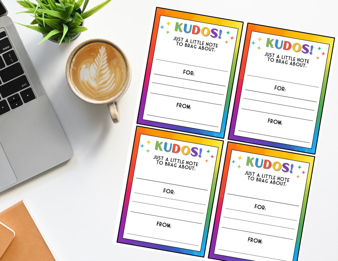 Kudos Shout Out Cards Student Acknowledgement Employee Appreciation Kudos Shout Out Cards Student Acknowledgement Employee Appreciation
