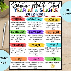 Back to School Flyer, Year at a Glance, Flyer Newsletter, Parent Newsletter, Back to School Flyer, School Monthly Calendar, List of Events