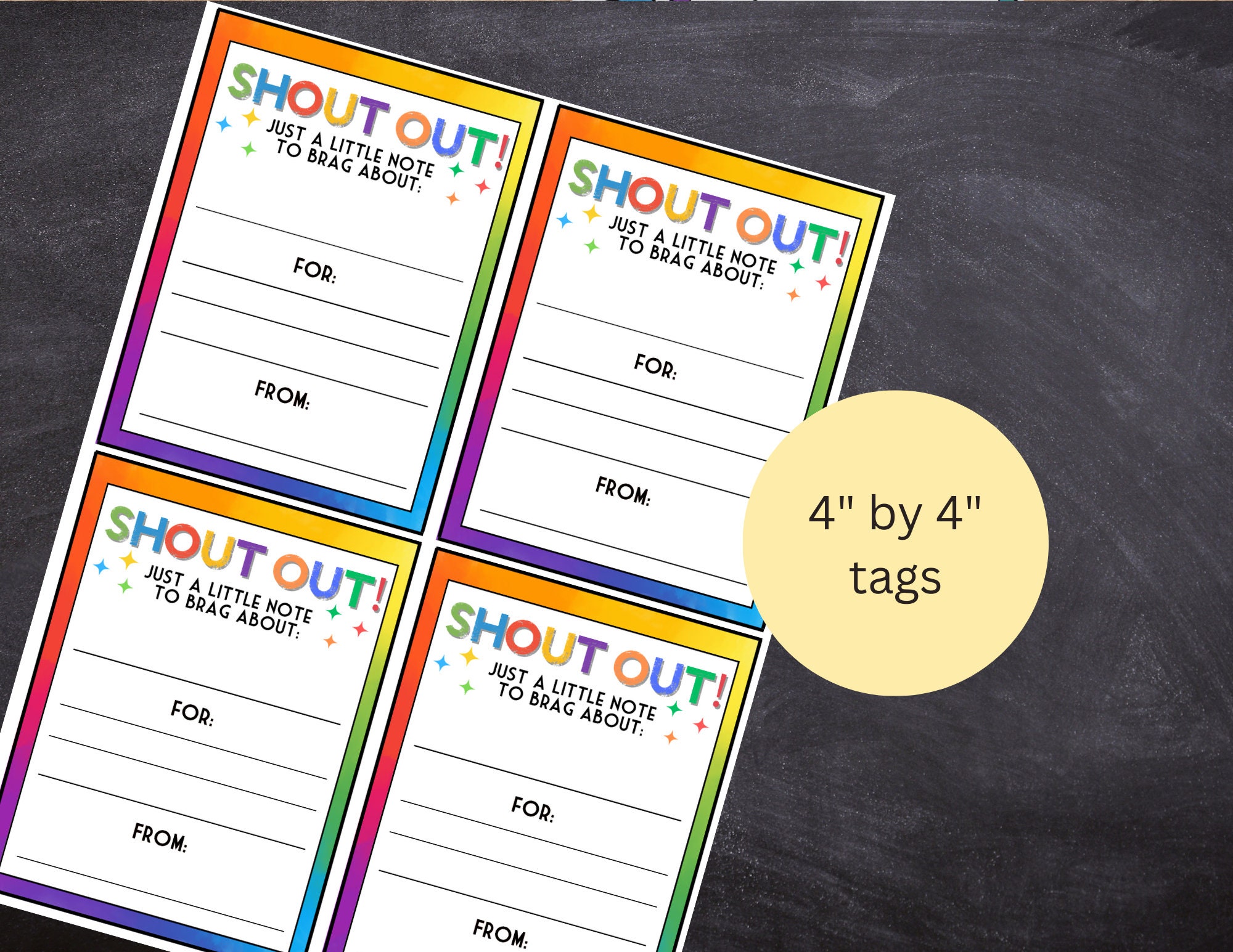 Shout Out Cards, Student Awknowledgement, Employee Appreciation ...