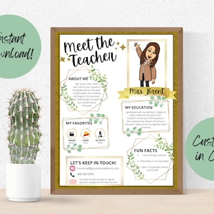 Meet the Teacher Editable Template, Back to School Welcome Letter ...