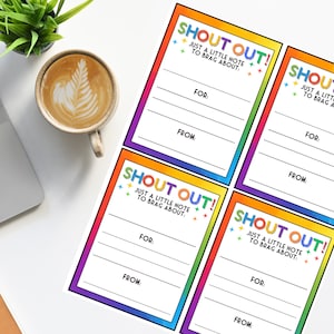 Shout Out-kaarten, erkenning van studenten, waardering van werknemers, studentenbeloning, kaart voor positief gedrag, positief Shout Out-klaswerk