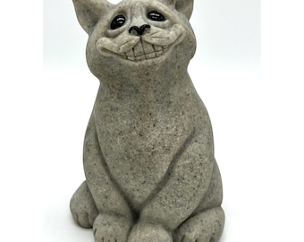 Quarry Critters 2000 Cat Figurine Chico Second Nature Design Vintage 4”