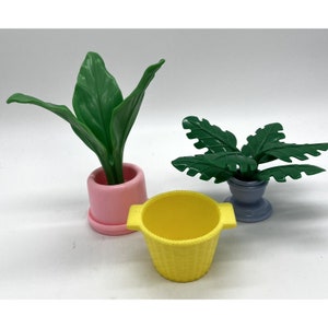 Vintage Playskool Dollhouse Replacement Potted Plants Palm Plant