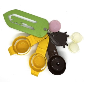 Vintage Tupperware Hostess Gadgets Lot of 8 Paperclip Funnel Pink Bowl Scraper