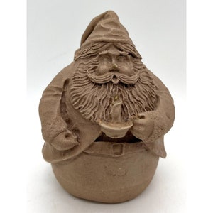 VTG 1990 Jim Shore Unfinished Roly Poly Santa Claus with Candle Christmas HTF