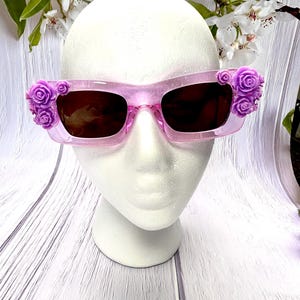 Yellow embellished sunglasses, flower sunglasses, embellished sunglasses, custom sunglasses, floral sunglasses by ZenButterflies