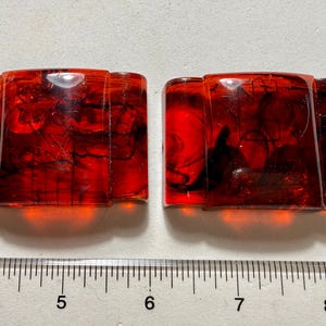 Pair of deco faux torte lucite shoe clips ca1940s/50s #515B