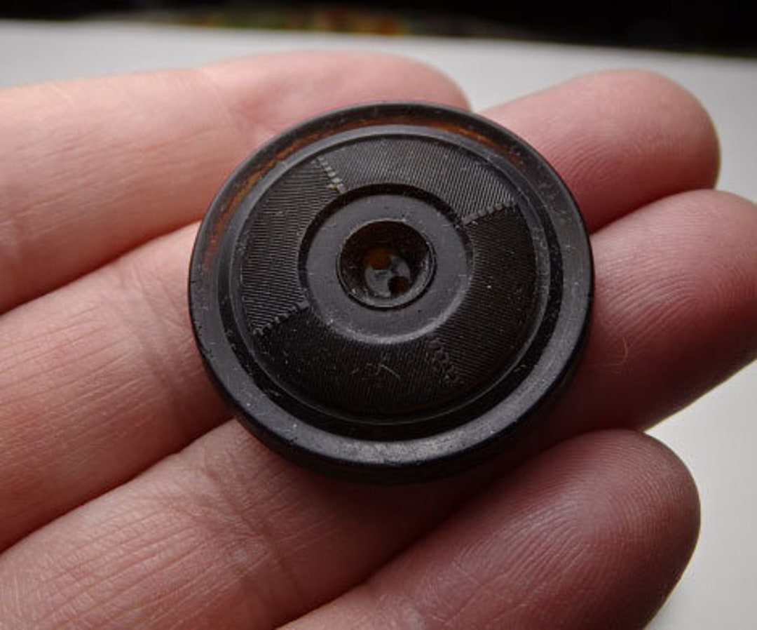 Set of 7 Victorian Pressed Gutta Percha Bulls Eye Buttons 1 Etsy